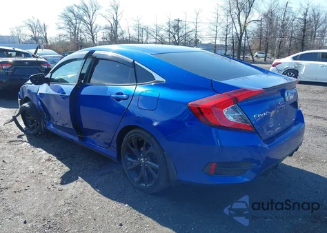 2020 Honda Civic Sport z USA, uszkodzony, nr VIN 2HGFC2F8XLH580692